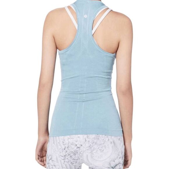 LULULEMON ATHLETICA Swiftly Tech Racerback Tank in Cascade Blue Size 10 - Picture 2 of 4